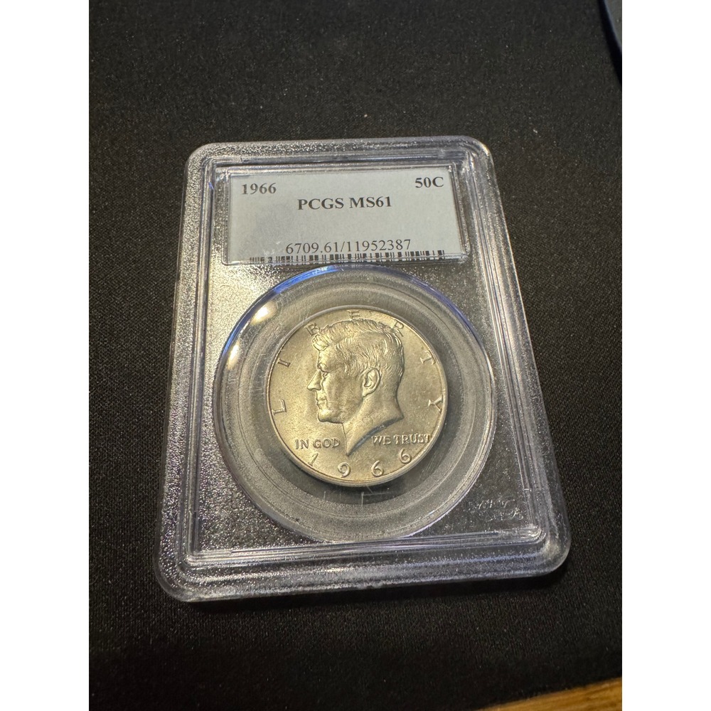 1966 Kennedy Half Dollar PCGS MS61 40% Silver US Coin 50C 6709.61/11952387